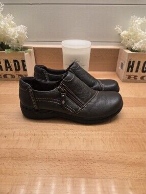 Clarks Carleigh Ray Comfort Shoes Brown Leather Womens Size 7